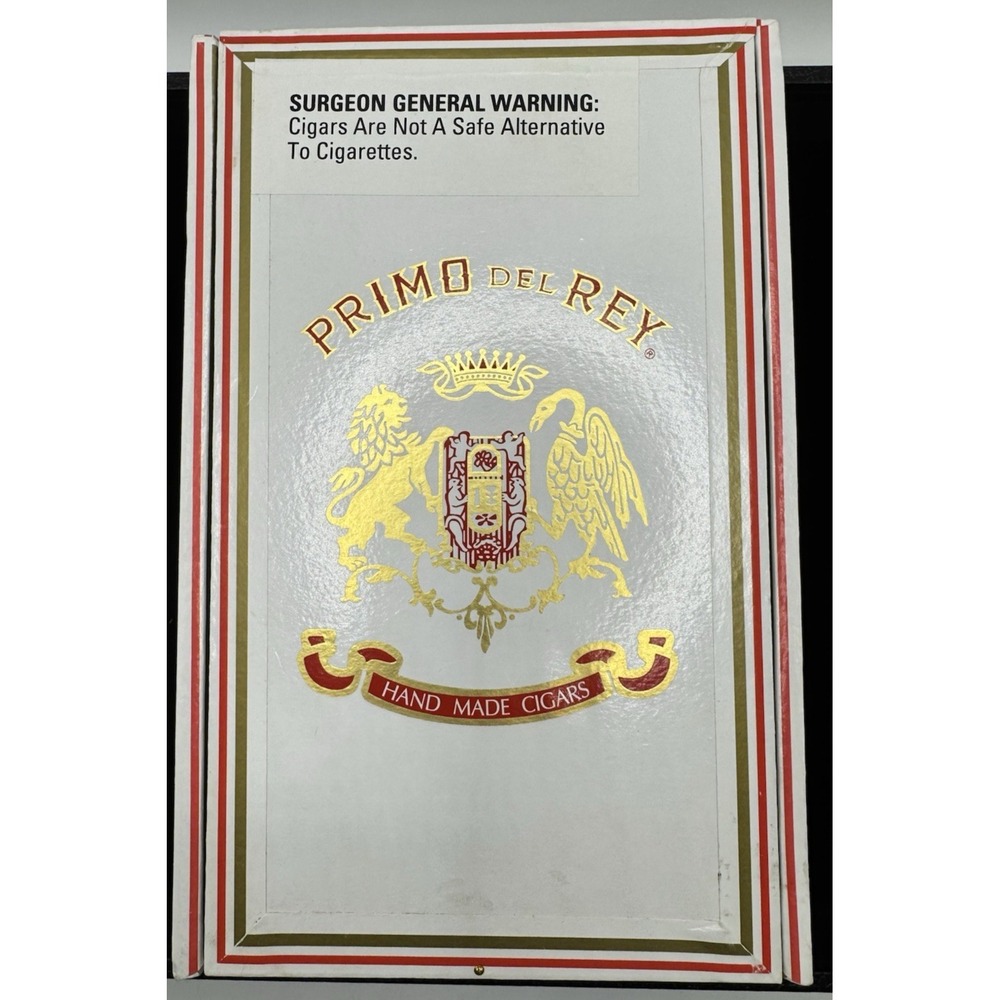 Primo del Rey Cigar Box Empty Wooden Humidor Style Box 15 Churchill Decor Storag